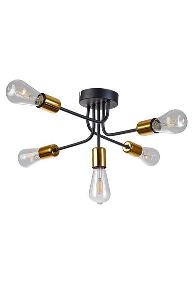 Modavize Pony Modern 5-Piece Chandelier - Black Color Antique Lampholder Design for Living Room, Kitchen, Bed and Room