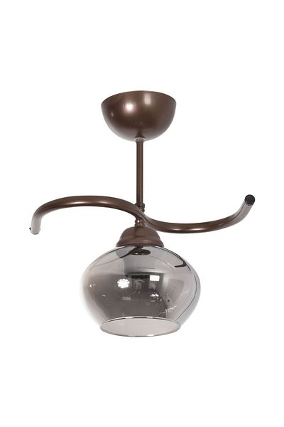 Modavize Fuji Living Room - Brown Smoked Glass Single Chandelier - For Kitchen and Bedroom