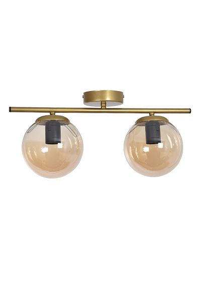 Modavize Nika Modern Living Room - Bedroom Antique Honey Glass - 2-Piece Modern Chandelier