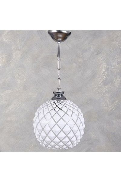 Modavize Modern Embossed Glass Single Chandelier - Living Room Kitchen Bedroom
