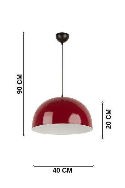 Modavize Togo Special Design Modern Living Room - Kitchen - Cafe - Children's Room Metal Claret Red Color Single Pendant Lamp Chandelier