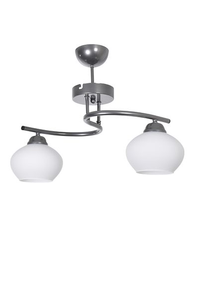 Modavize Fuji living Room - Gray Colored White Glass 2-piece Chandelier - Kitchen and Bedroom Set