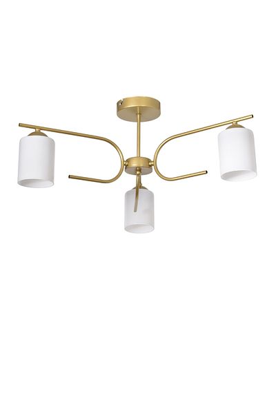 Modavize Aloha Modern Design Living Room Bedroom Kitchen Antique Color White Glass 3-Piece Chandelier