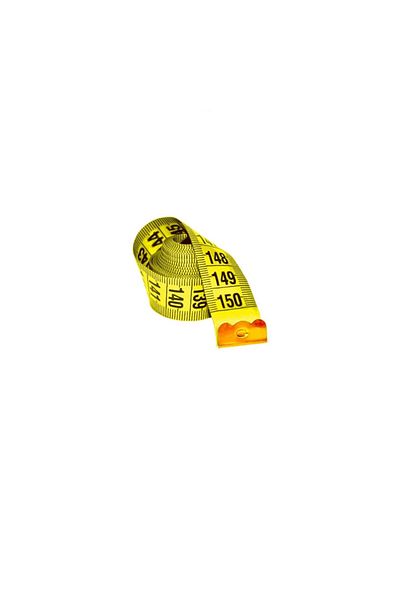 OEM 150 cm tailor's tape measure, 1.3 cm wide, metal tips, large numbers, yellow