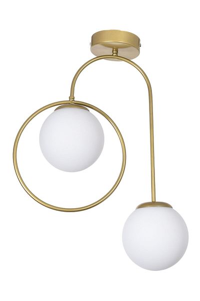Modavize Bali Modern Living Room - 2-Piece Chandelier White Glass - Hall Antique Color - Kitchen and Bedroom
