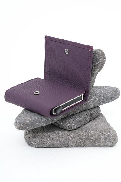 Deri Company Mechanical Leather Wallet Purple 113570