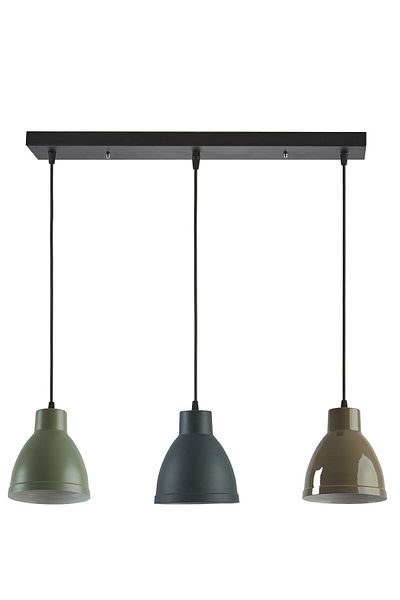 Modavize Enzo Modern Decorative - Green, Anthracite, Brown Colored 3-Piece Pendant Lamp Chandelier