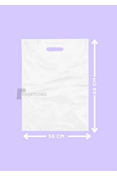 Store Baskısız Beyaz El Geçme Mağaza Poseti 50x60 (200 ADET)