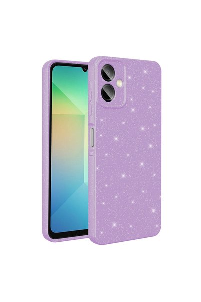 Alan Tech حافظة لهاتف Galaxy A06، غطاء فضي فاخر من القطن الفرعي مع حماية للكا...