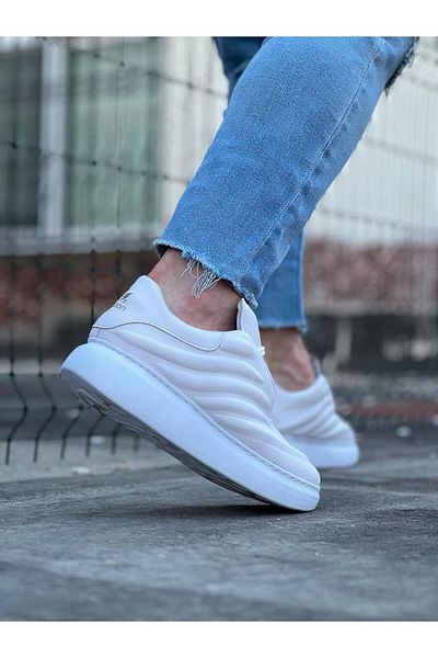 Byshoes Wagoon WG094 White Skin Men's Casual Shoes