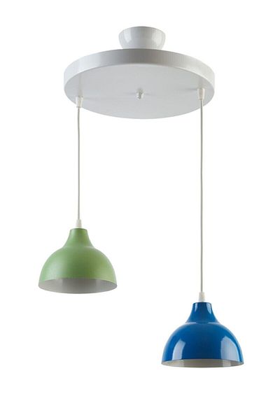Modavize Kinder S Living Room - Blue Green 2-Piece Chandelier - Black Body Cafe Color