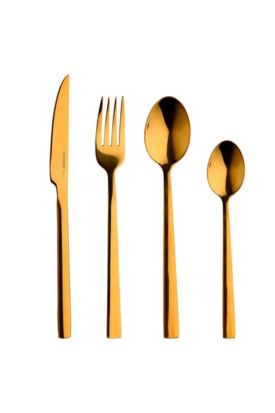 Bergner Sofia gold 24-piece stainless steel cutlery set