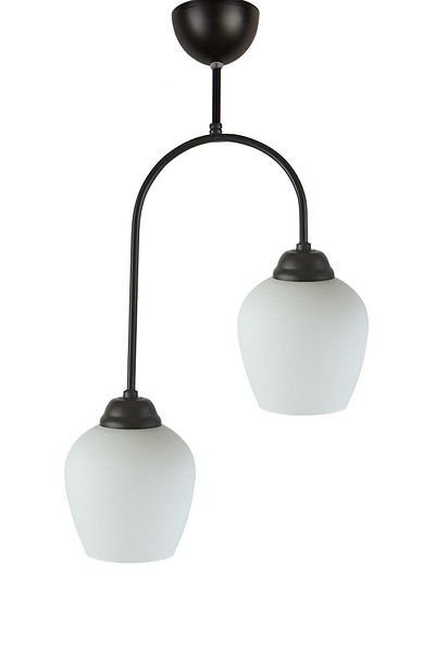 Modavize Luna Special Design - Living Room and Bedroom Black and White 110 Glass 2-Piece Chandelier