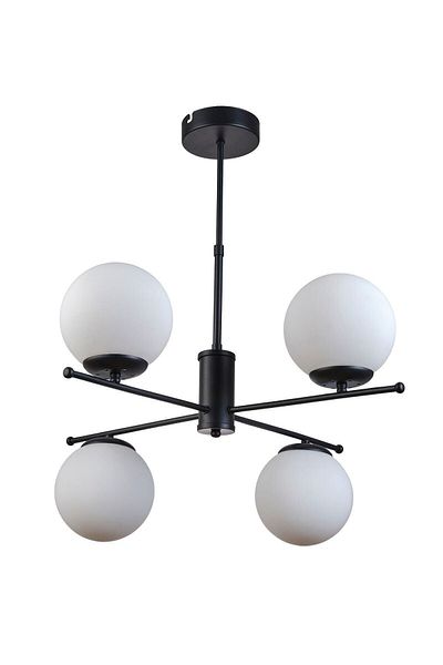 Modavize Lessie 4-Piece Black and White Glass Modern Design Bedroom and Kitchen Living Room Set