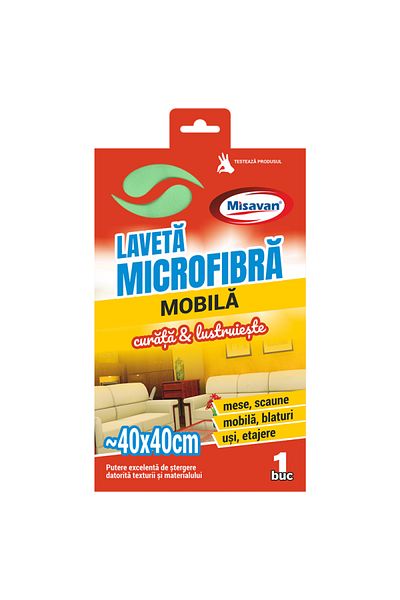 Misavan Microfiber cloth for furniture and electronics, 40 x 40 cm, 1 pc/set