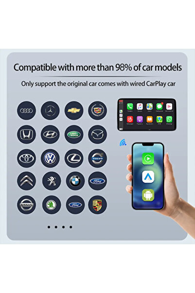 EverBox Carplay & Android Auto Youtube Netflix Video TOD Oynatma Kutusu 4GB+64GB Adaptör Ai Box