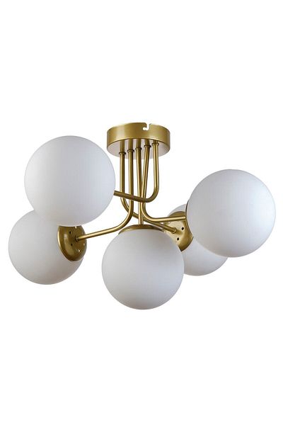 Modavize Picasso Modern Design - Set of 5 White Glass Chandelier for Living Room, Kitchen, Bedroom