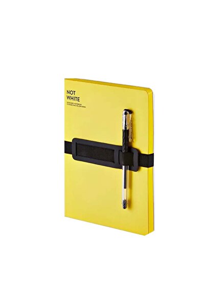 NUUNA Unlined Blue A5 Notebook Note White Yellow 54990