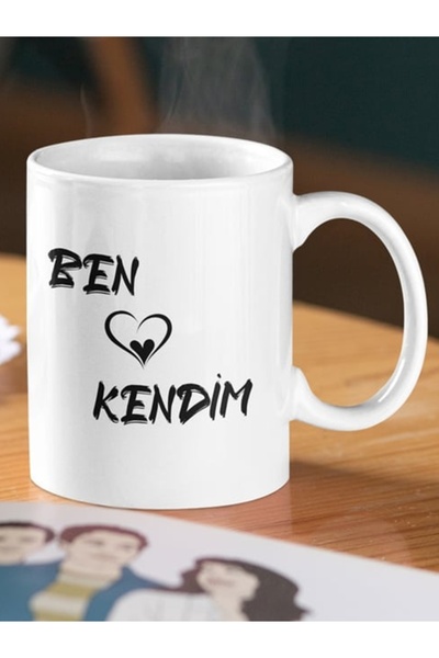 BEN KENDİM YAZILI KUPA BARDAK