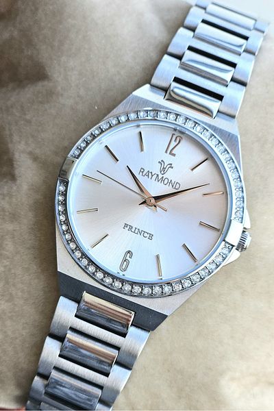 Raymond Rym-21714 100% Women's Wristwatch - Steel Case and Cord - 2 Years Warranty