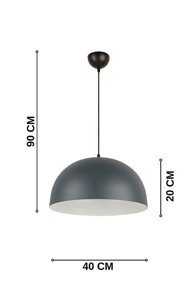 Modavize Togo Special Design Modern Living Room - Kitchen - Cafe - Children's Room Metal Anthracite Color Single Pendant Lamp Chandelier