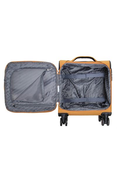 Snowball Cabin trolley expandable SW21504, 44x34x20 cm, nylon jacquard, mustard yellow