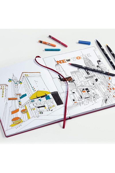 Leuchtturm1917 Leuchttrumm 1917 Sketchbook Square Hard Cover 150 g Sketchbook Lemon 362360