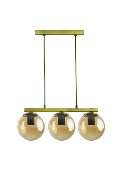 Modavize Caesar Honey Glass - Modern Antique Design 3-Piece Chandelier Set - Kitchen and Bedroom