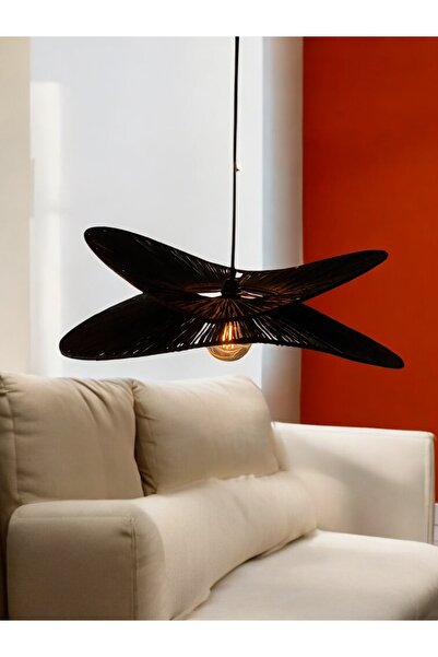 DR.Homee Nova 65x65cm Bohem Avize Hasır Avize Rüstik Avize Jüt Avize Doğal Avize Tavan Aydınlatması