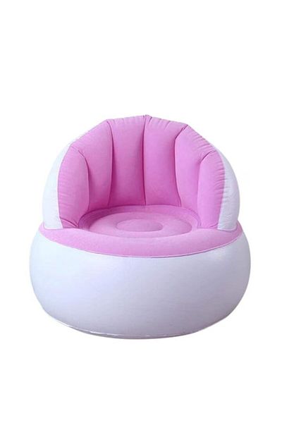 MACVI Scaun gonflabil cu pompa inclusa, design modern, dimensiuni 85x70 cm, interior/exterior, roz