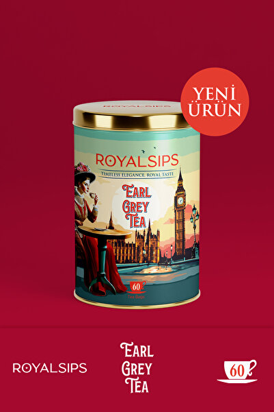RoyalSips Earl Grey Tea 60 Süzen Poşet