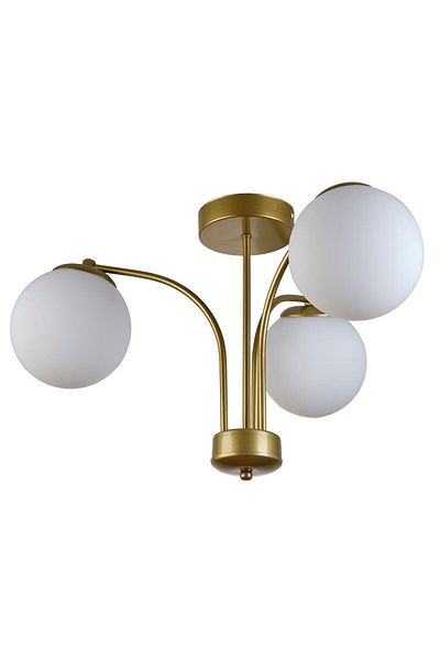 Modavize Lora Modern Design - 3-Piece White Glass Chandelier Set, Antique Colors Kitchen and Bedroom