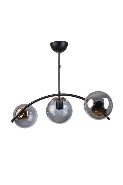 Modavize Ella Modern Design - Black Smoke 3-Piece Chandelier Set for Living Room, Kitchen and Bedroom