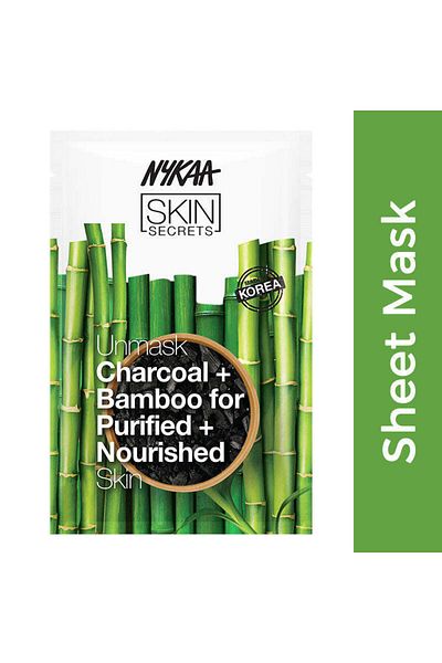nykaa Skin Secrets Charcoal + Bamboo Sheet Mask