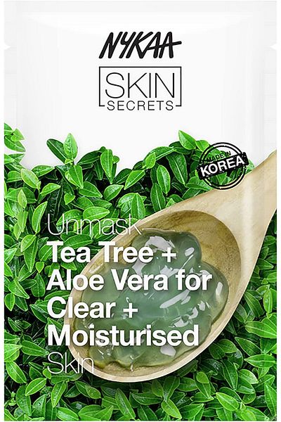 nykaa Skin Secrets Green Tea + Aloe Vera Sheet Mask