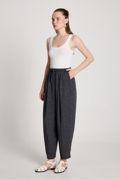 minaaise Pauline Linen Trousers Anthracite