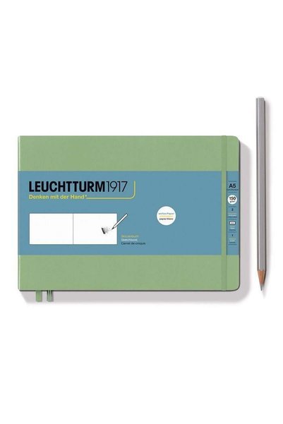 Leuchtturm1917 دفتر رسم مناظر طبيعية متوسط ​​A5 112 صفحة 210 × 145 مم Sage 37...