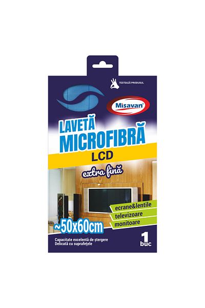Misavan Microfiber Cloth For Lcd Screens, 60 X 50 Cm, 1 Pc/set