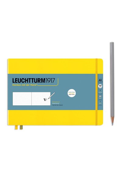 Leuchtturm1917 دفتر رسم مناظر طبيعية متوسط ​​A5 112 صفحة 210 × 145 ملم ليمون ...