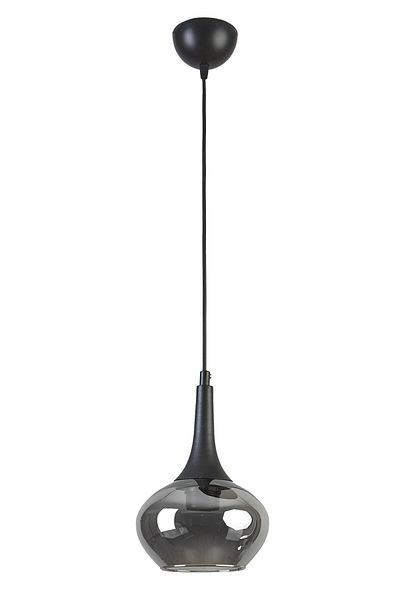 Modavize Nero Smoked Glass Single Chandelier - Modern Design Cafe Kitchen Living Room