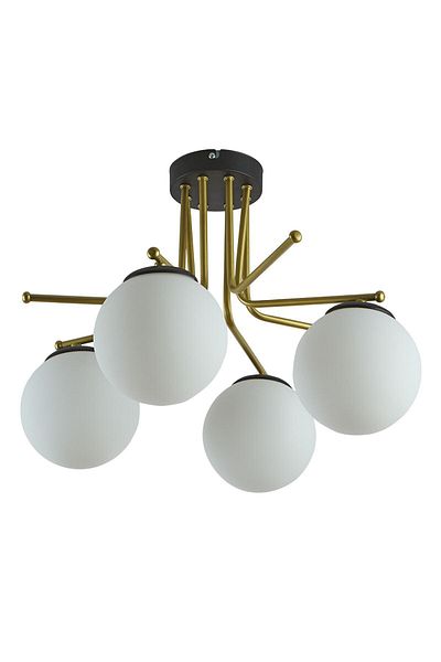 Modavize Vesuvius Special Design - Antique Glass Color White 4-Piece Chandelier Set - Living Room, Kitchen, Bedroom