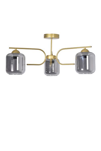Modavize Aloha Modern Design Living Room Bedroom Kitchen Antique Color Smoked Glass 3-Piece Chandelier