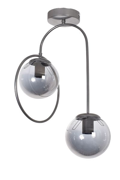 Modavize Bali Modern Living Room - 2-Piece Chandelier Body Smoke Glass - Kitchen and Bedroom - Hall Gray Color