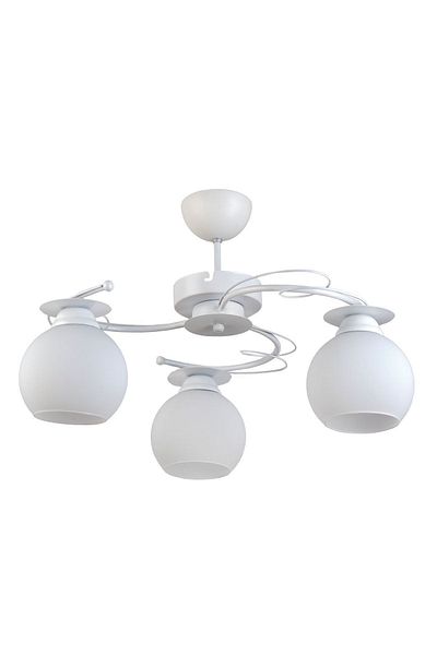 Modavize Bolivar Modern Living Room - 3-Piece White Chandelier - Bedroom Glass White