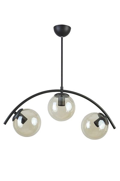 Modavize Black Honey Glass Polo Chandelier - Modern Design Set of 3 Cafe Kitchen Living Room