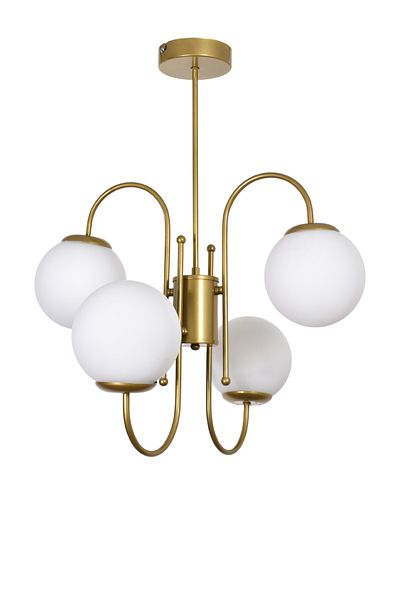 Modavize Dream Modern Design - Living Room Dining Room White Glass Pendant Lamp 4-Piece Chandelier Kitchen Antique