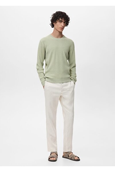 MANGO Man İnce triko ribana pamuklu kazak