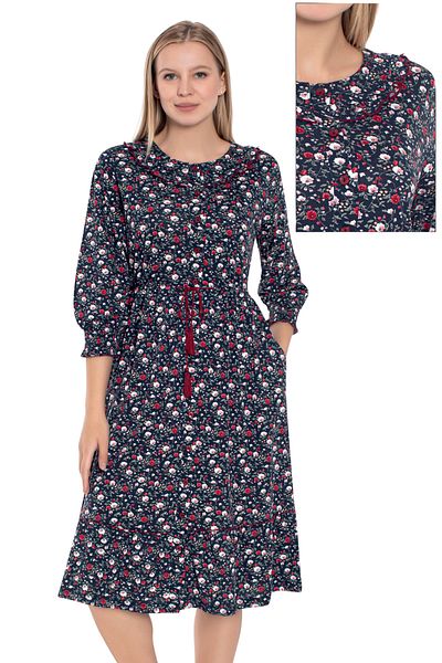 ROMEO LİFE Rochie de damă din bumbac modal cu model 7844