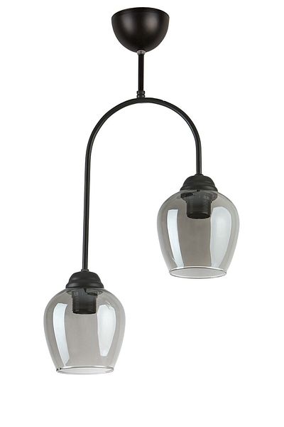 Modavize Luna Special Design - Black Smoke 110 Glass 2-Piece Chandelier - for Living Room and Kitchen