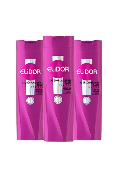 Elidor Hair Care Shampoo Anti-Hair Loss 400 ml X3